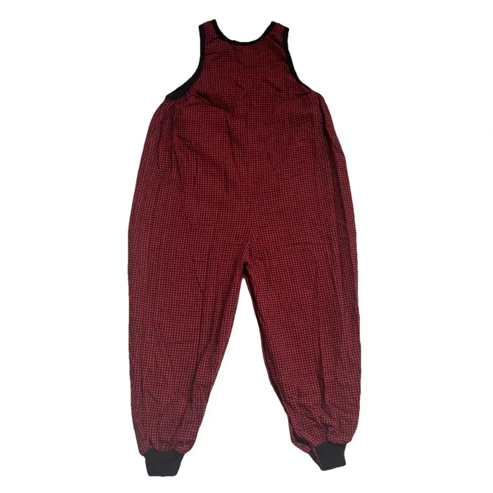 Vintage Carters Toddler Red Black Buffalo Plaid Engine Co Jumpsuit Size 4T‎